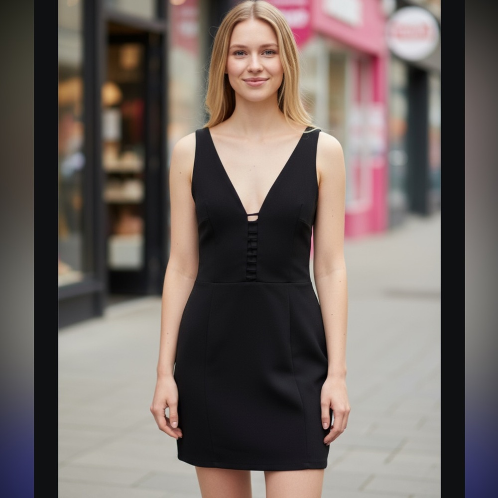 NWTElegant Black Sleeveless short dress